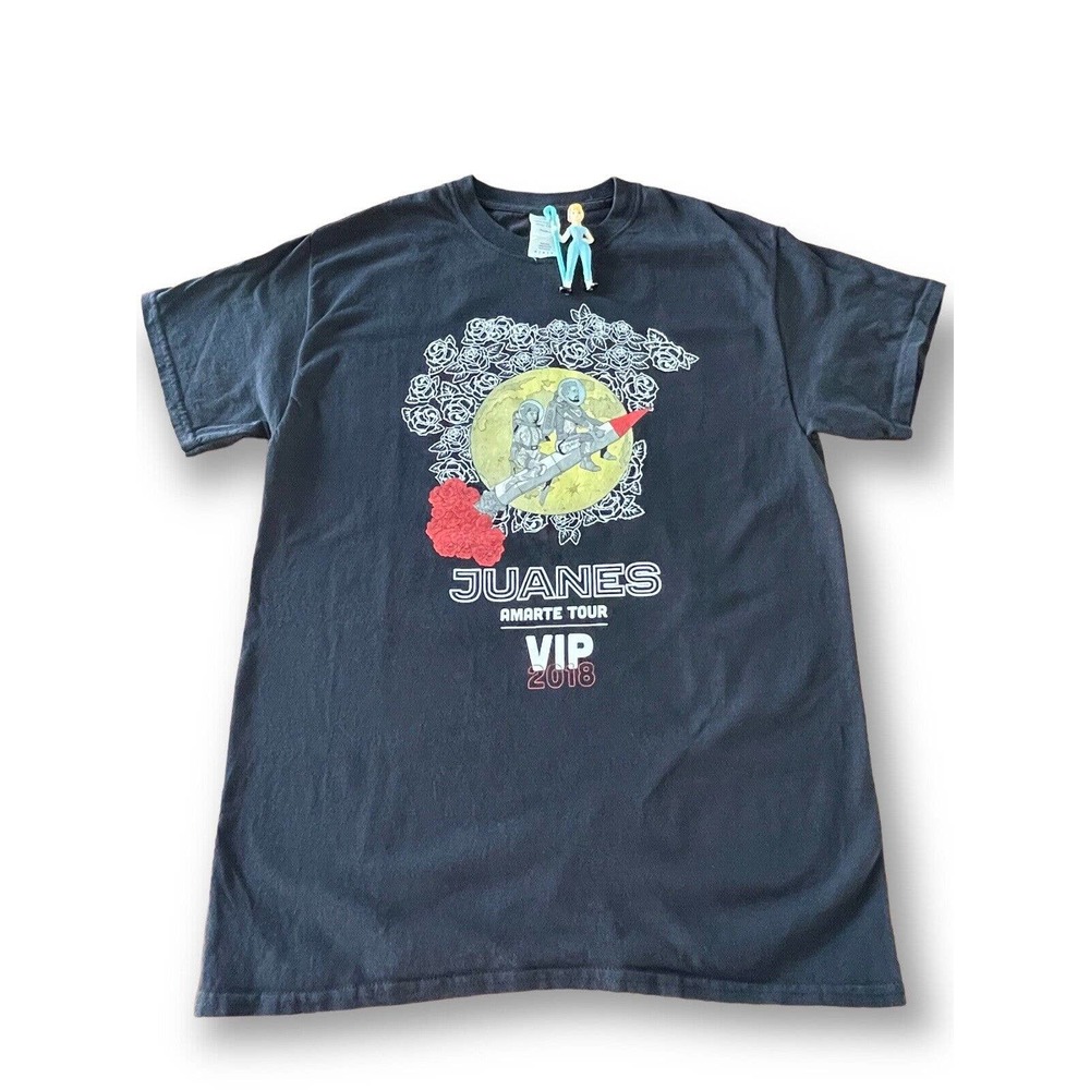JUANES Amarte Tour 2018 VIP Graphic Black T-Shirt Size M
